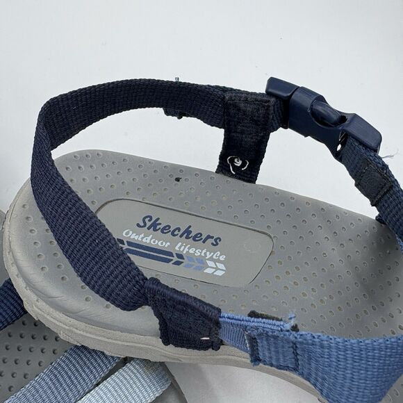 Skechers Sandals Womens Size 9 Reggae Outdoor Lifestyle Blue Flip Flop Strap C2‎ - Picture 2 of 9